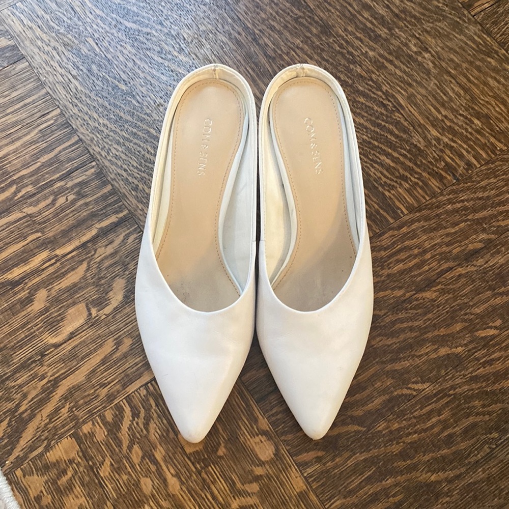 White leather shoes